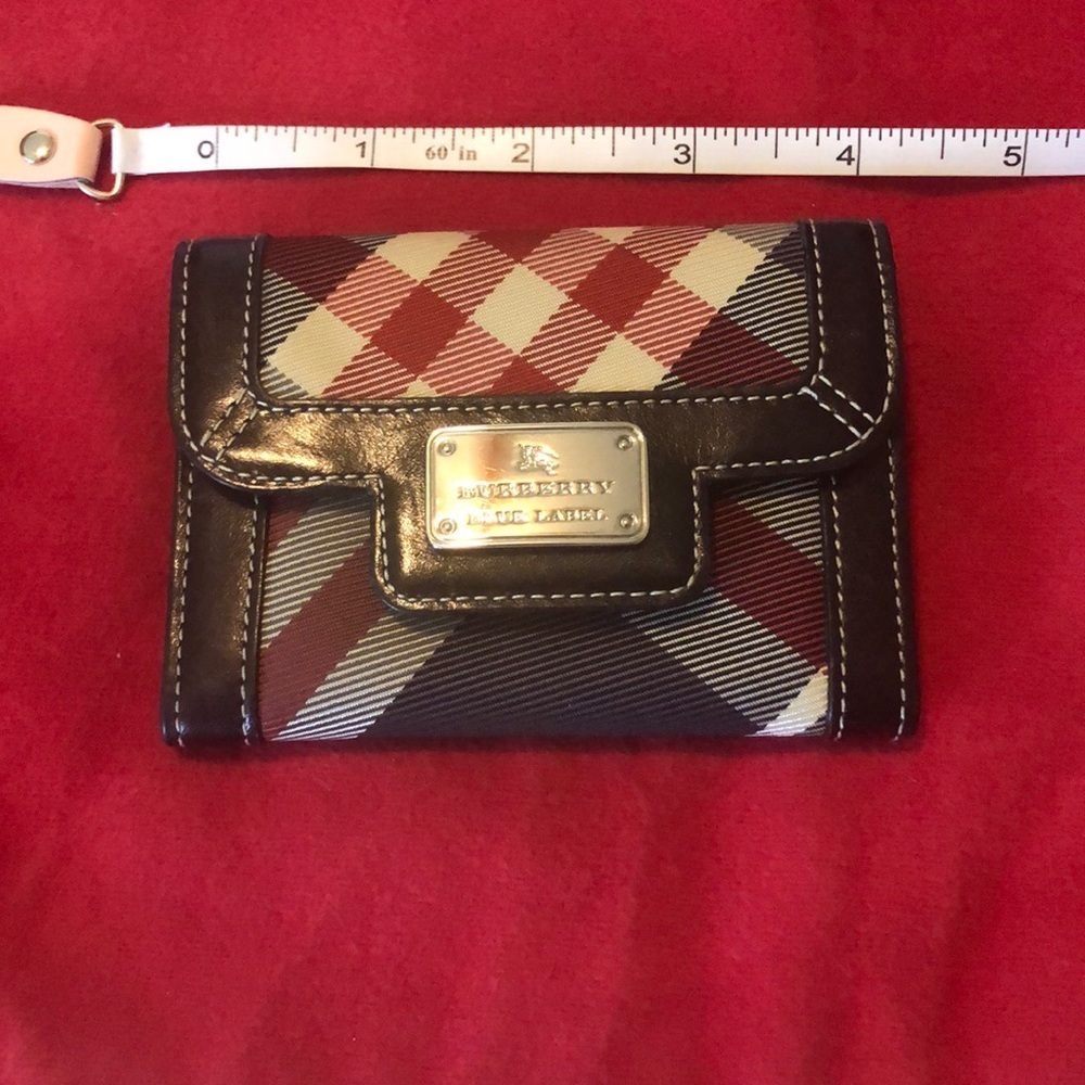 Burberry Blue Label Haymarket Check Card Holder / Wallet, with COA